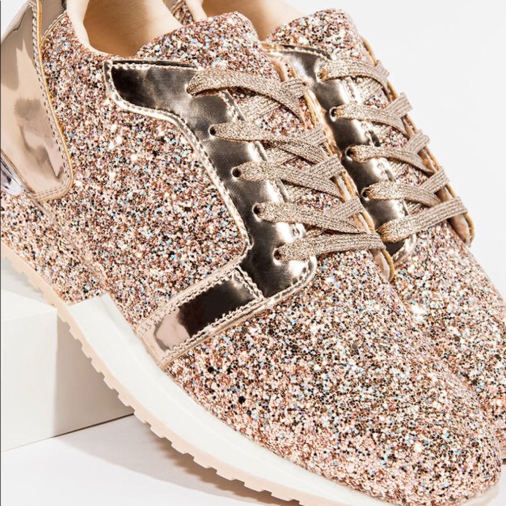 Glitter Rose Gold shoes